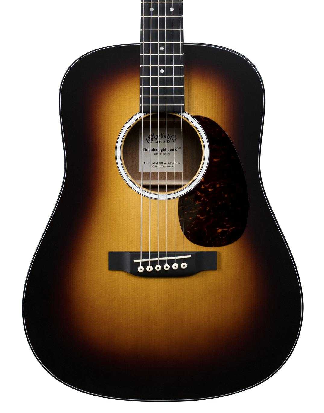 Martin DJR-10E Junior Dreadnought Acoustic in Sunburst with